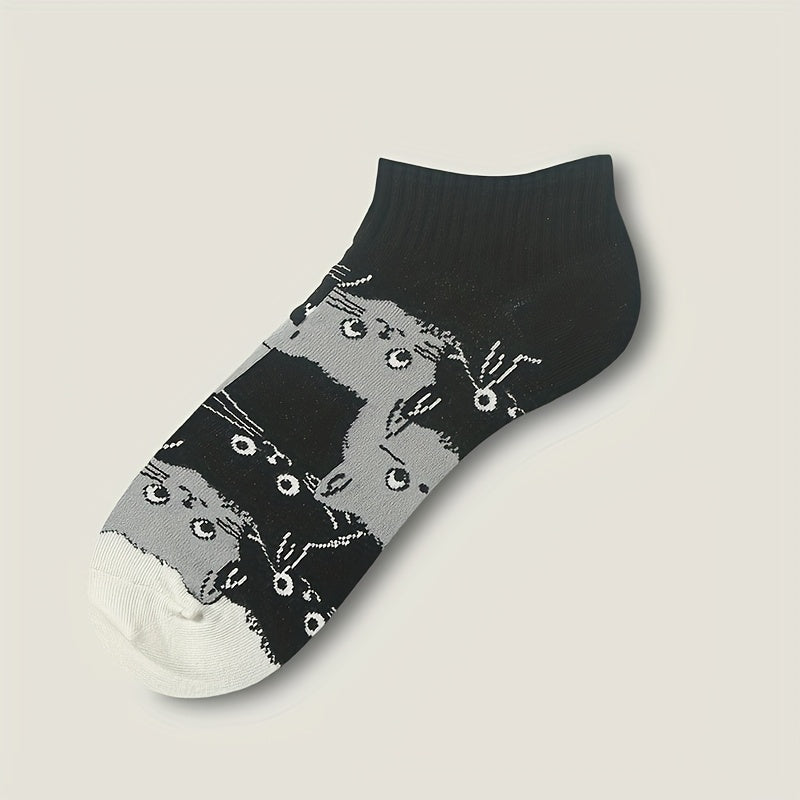 Katten sneaker sokken 5 paar “Luck Cat” | PRE-ORDER