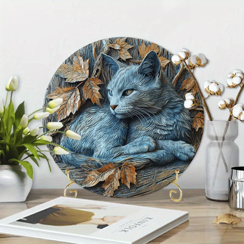 Wandbord rond Blauwe Rus – Herfstkoningin