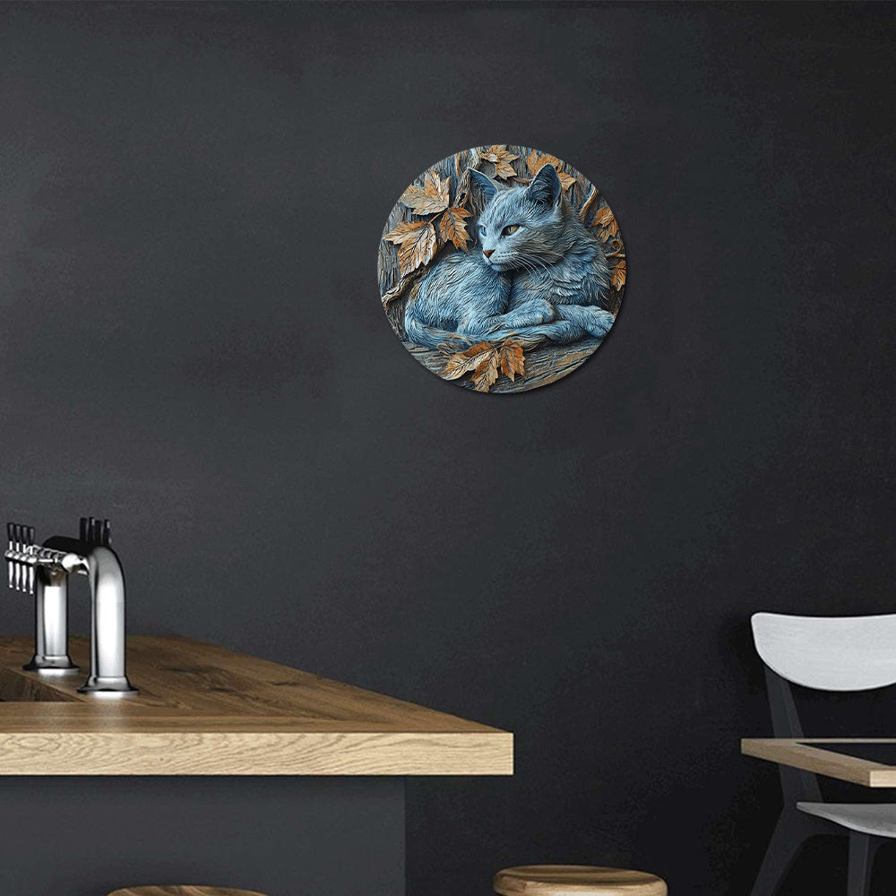 Wandbord rond Blauwe Rus – Herfstkoningin