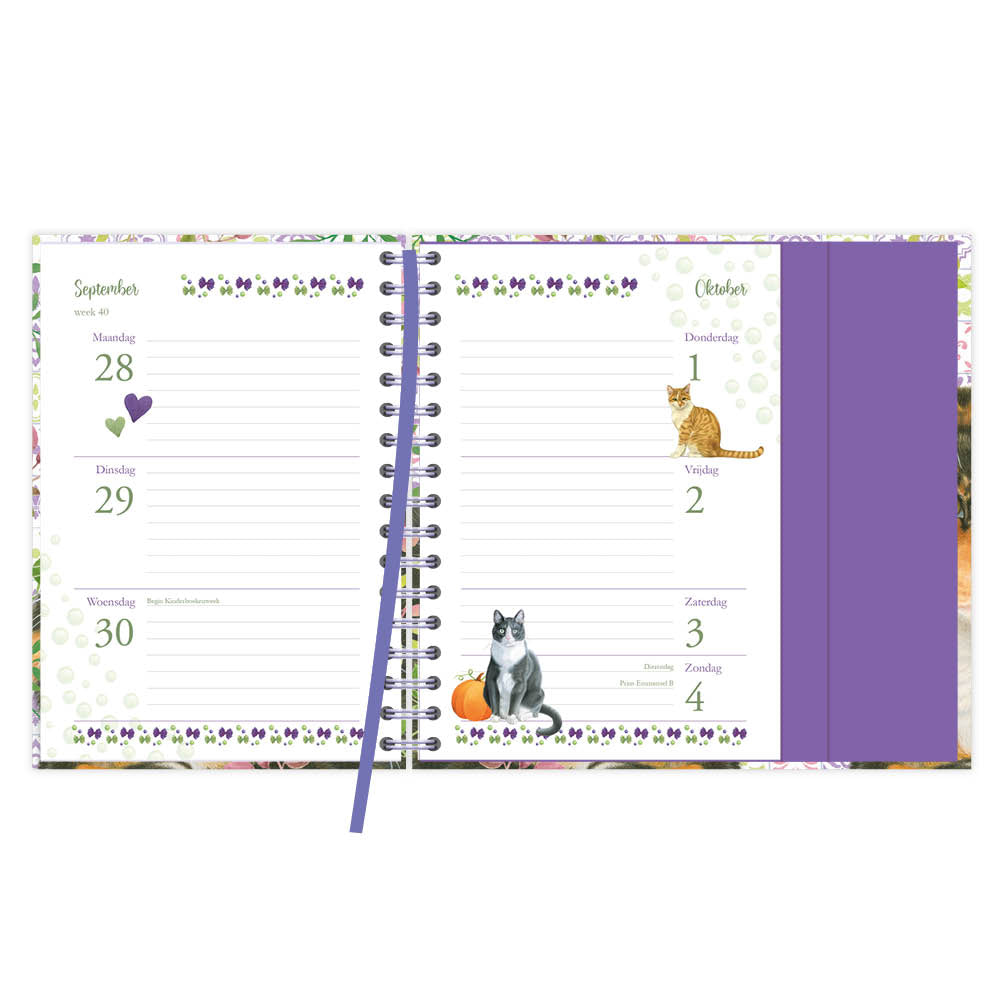 Franciens katten spiraalagenda (luxe) Laura 2026