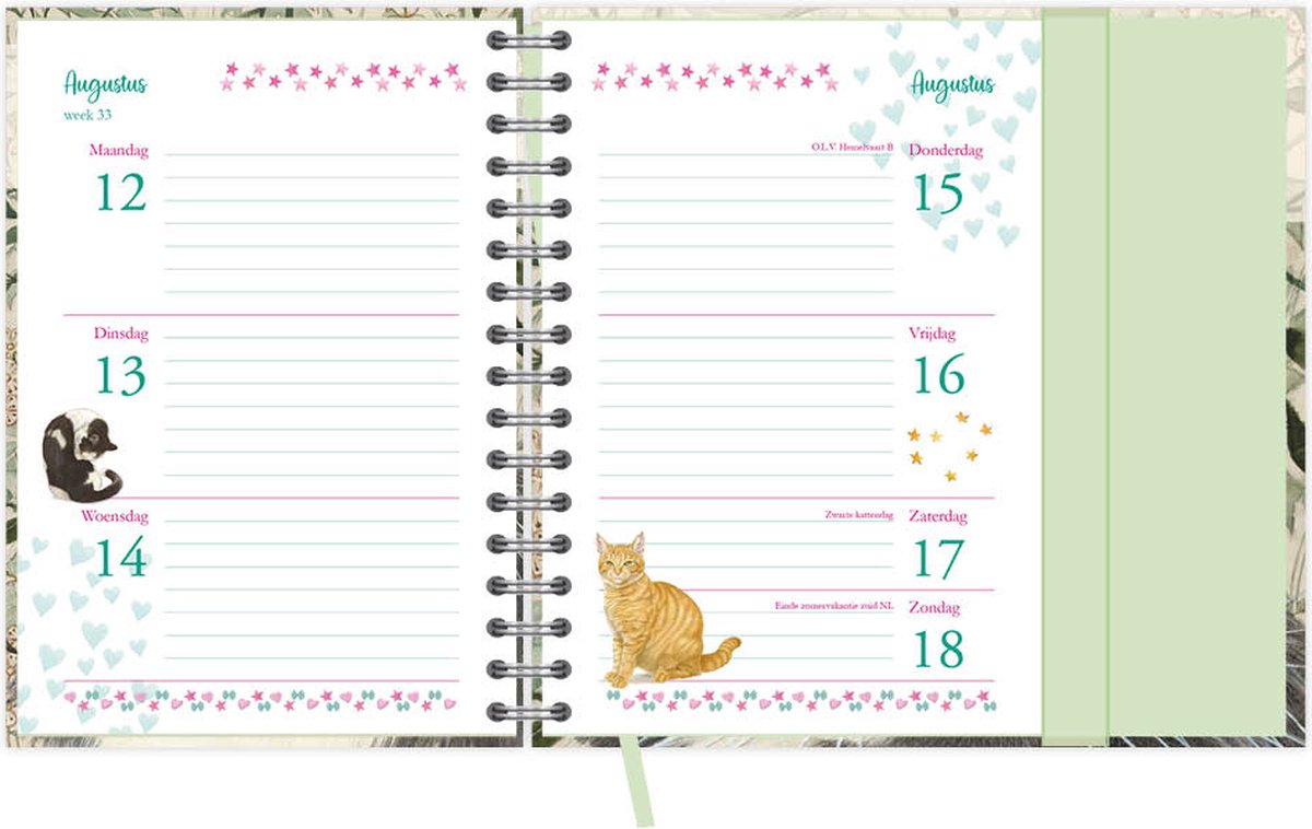 Franciens Katten spiraalagenda 2024 (luxe) Mozes