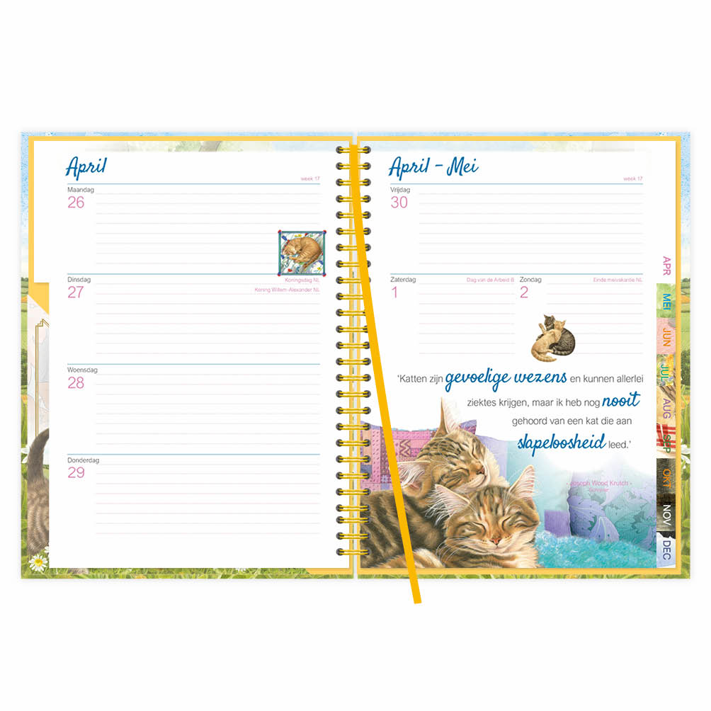 Franciens katten bureau agenda (harde kaft) 2027 Mischa