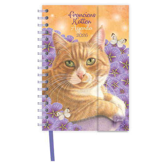 Franciens katten spiraalagenda (luxe) Merah 2026