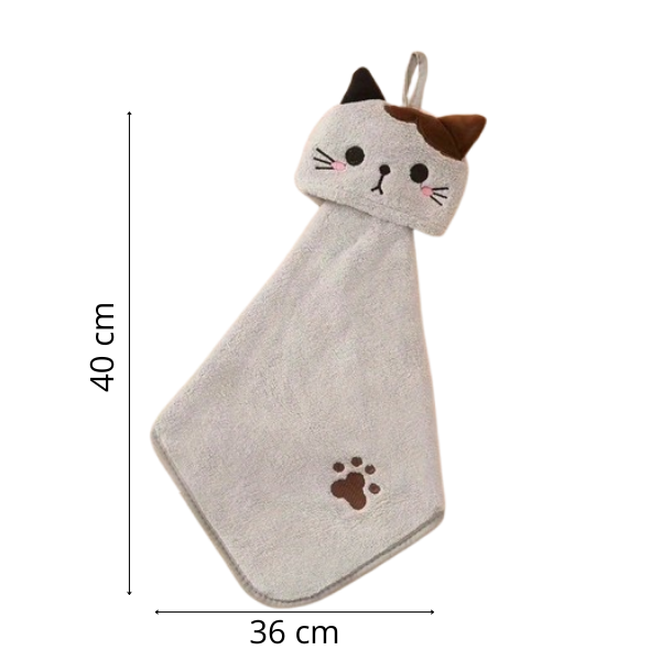 Handdoek kat Grijs “Kattenkoppie”