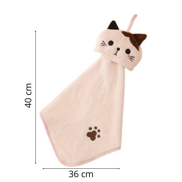 Handdoek kat Roze “Kattenkoppie”