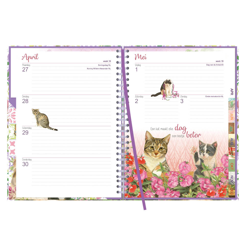 Franciens katten Bureau-agenda Laura (harde kaft) 2026