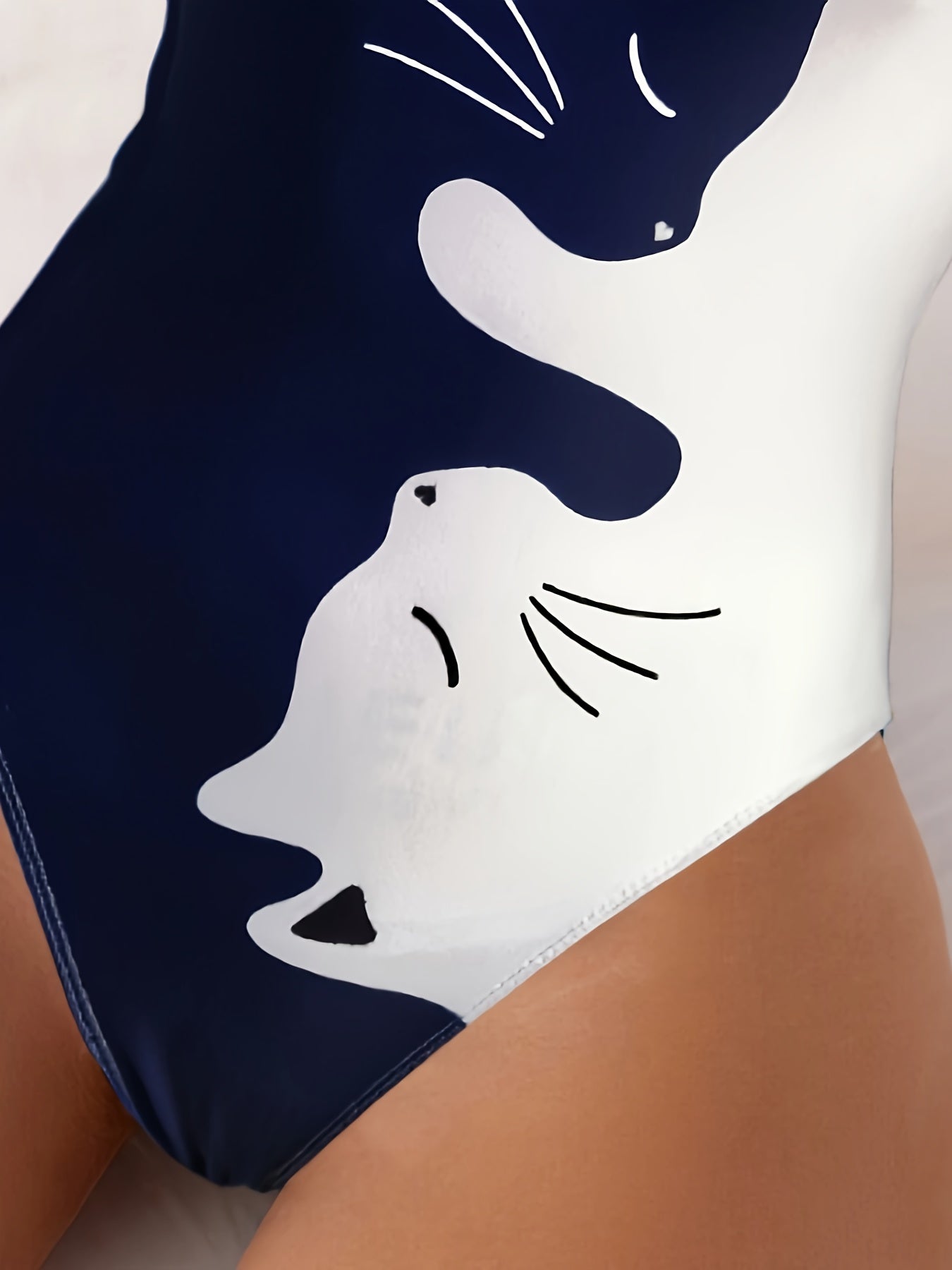 Badpak blauw wit katten | PRE-ORDER