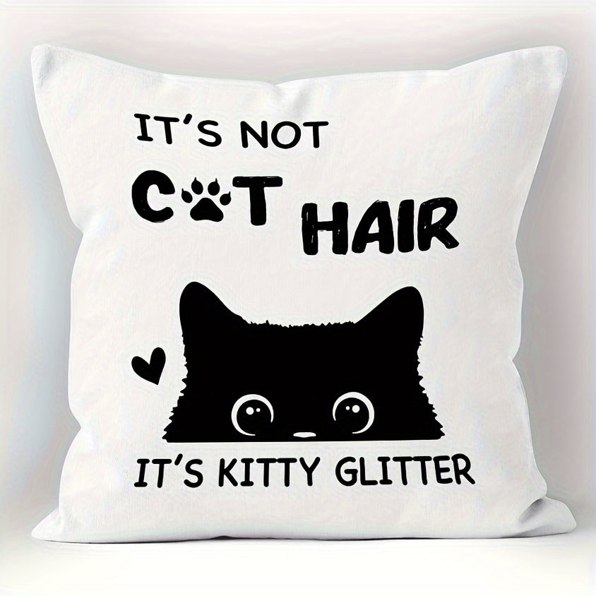 Katten kussenhoes “It’s not cat hair, It’s kitty glitter” | PRE-ORDER