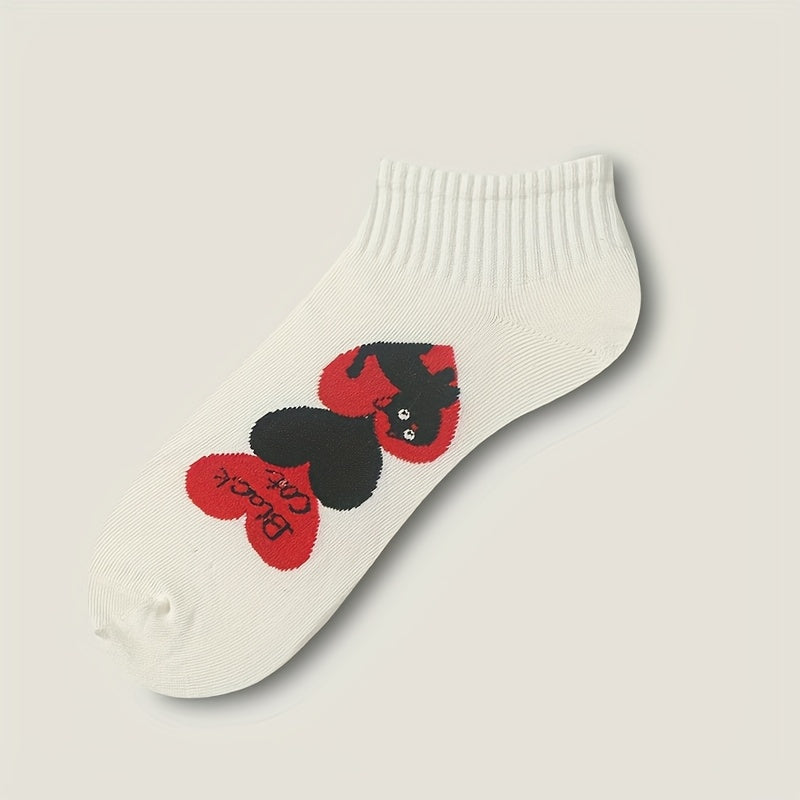 Katten sneaker sokken 5 paar “Luck Cat” | PRE-ORDER