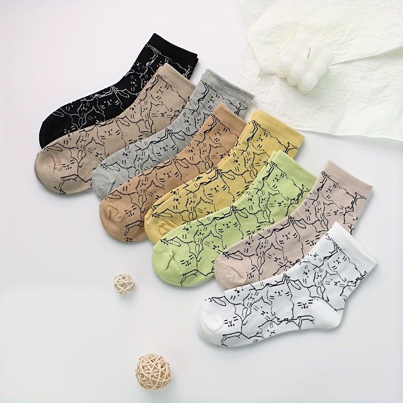 Sokken kattenprint 8 paar “The Cats” | PRE-ORDER