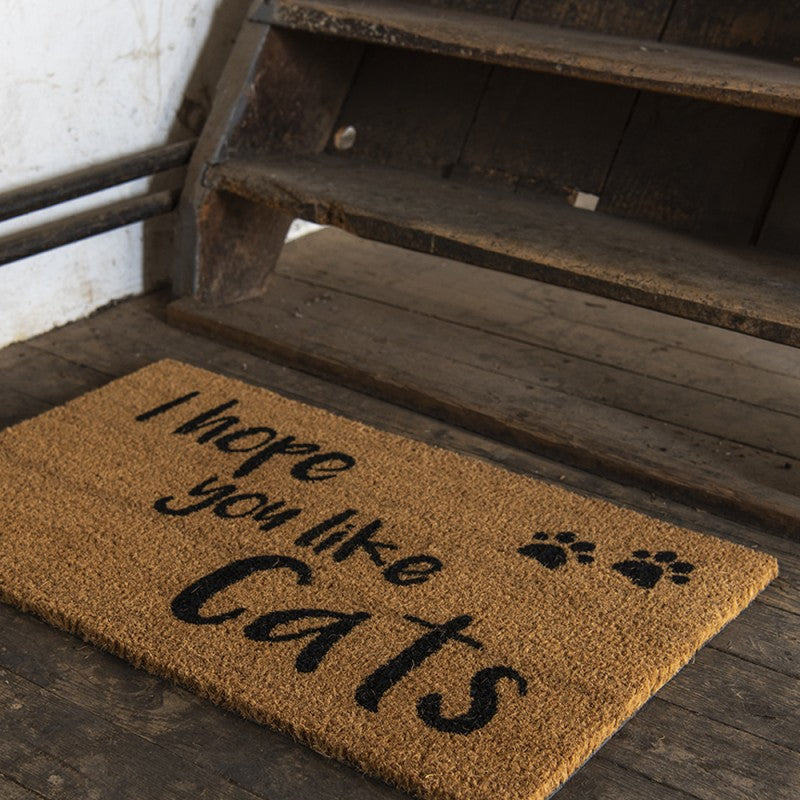 Katten deurmat "I hope you like cats"