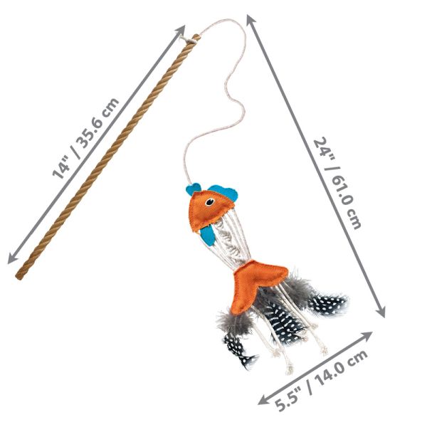 Kong kattenhengel – Vis met catnip en veren