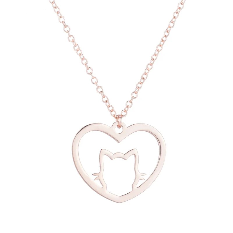 Katten ketting Rosé Goud "In your heart"