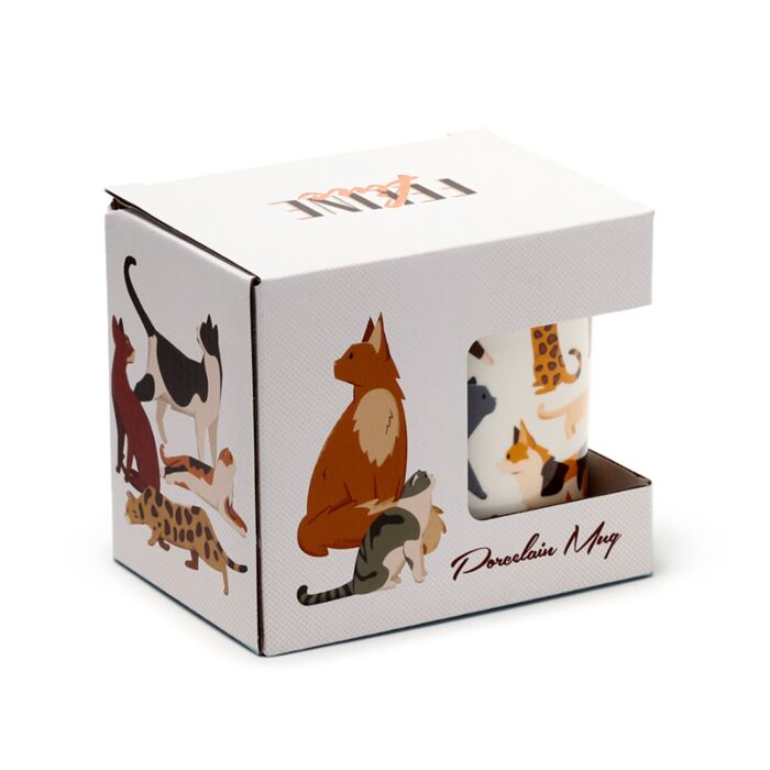 Katten mok met raskatten | Inclusief cadeaudoosje
