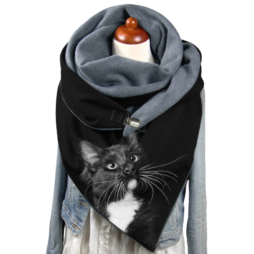 The Happy Cat Shop | Katten wikkelsjaal "Tuxedo Kat"
