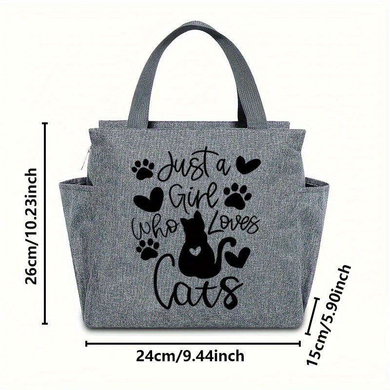 Koeltas grijs “Just a girl who loves cats” | PRE-ORDER