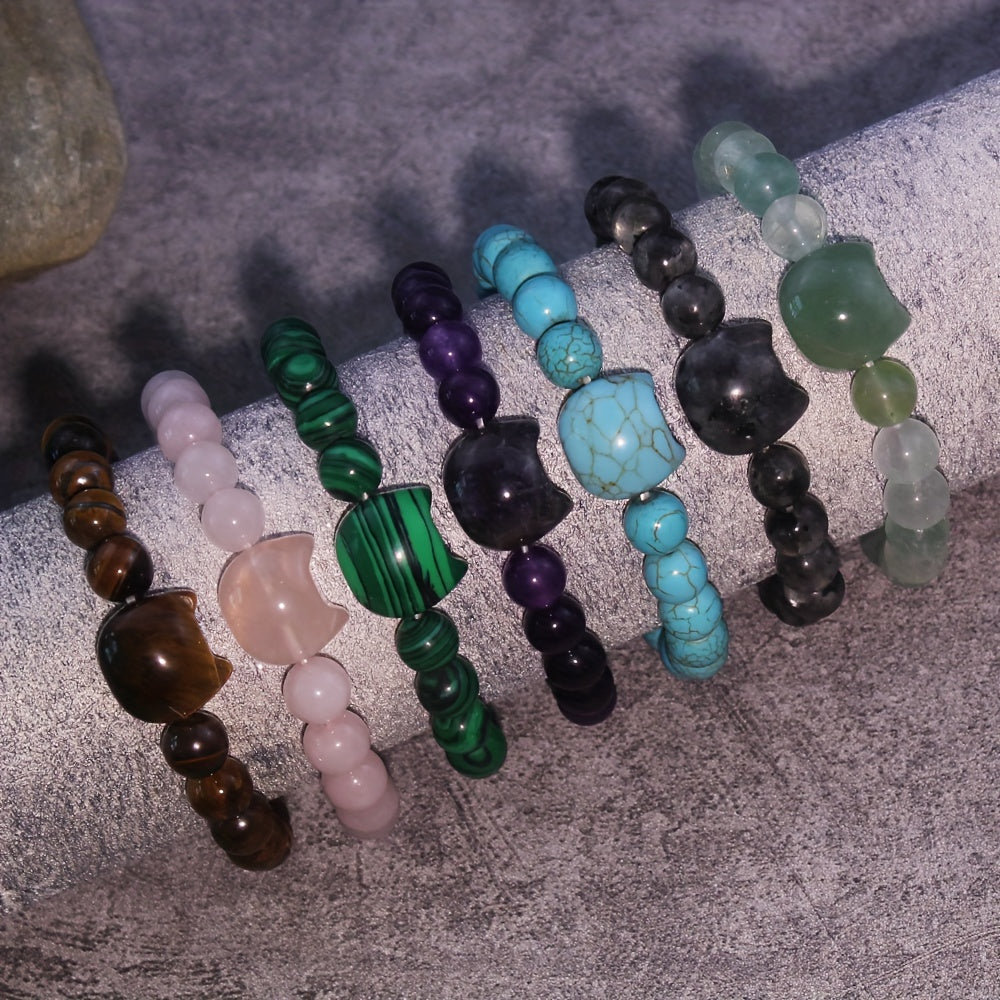 Kattenkop kralen armband - verschillende kleuren | PRE-ORDER
