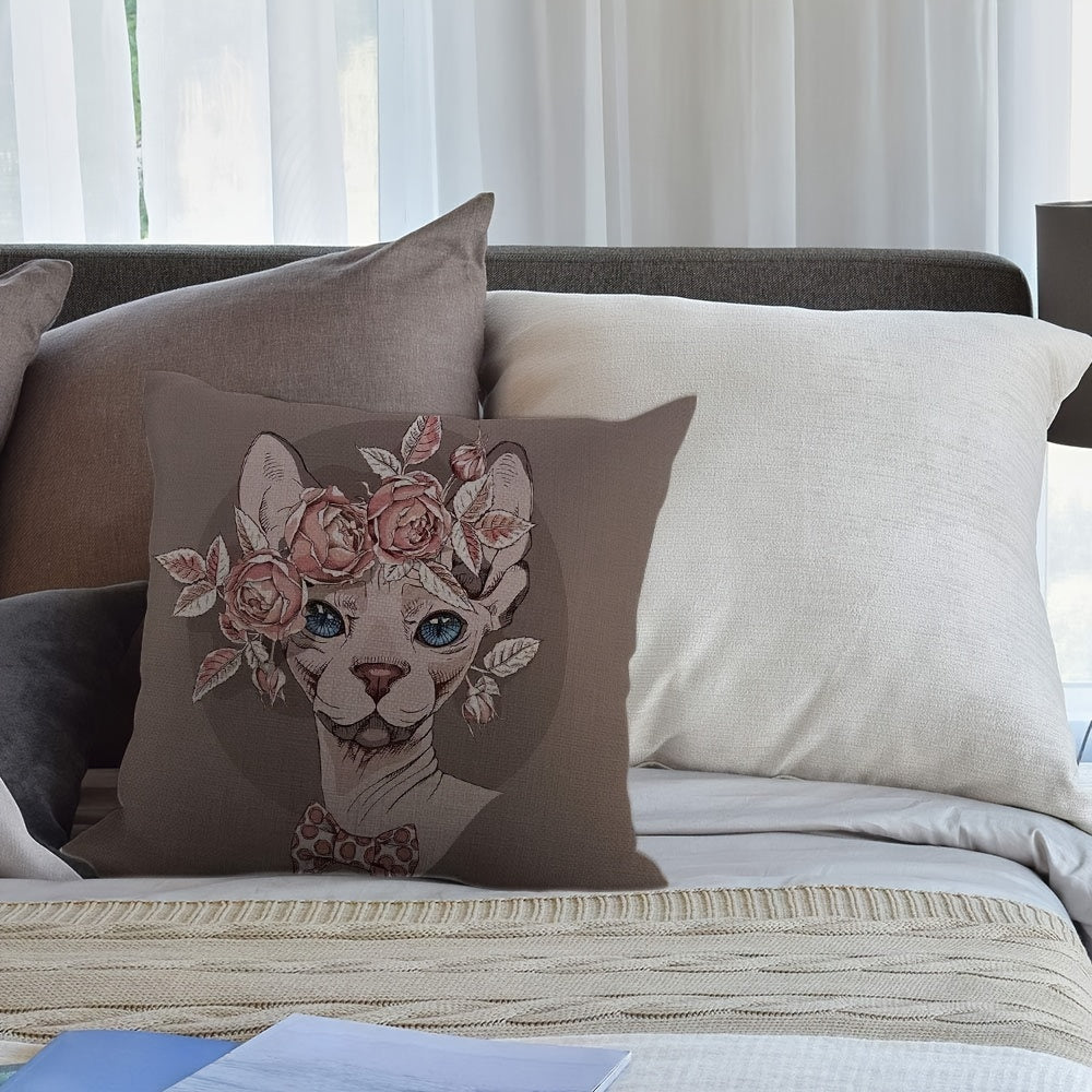 Sphynx kat kussenhoes – Rosy Queen