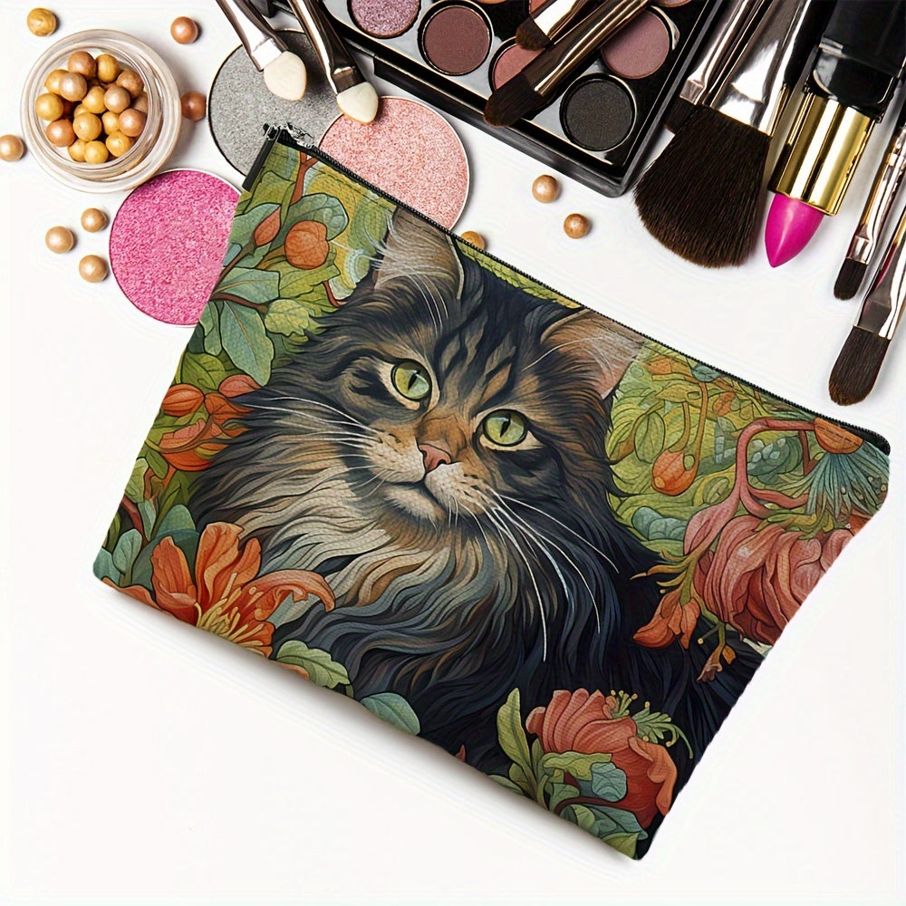 Toilettas Maine Coon kat “Bloemenprins”