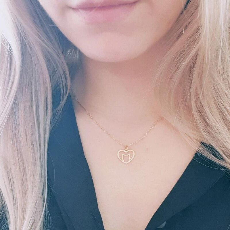Katten ketting Goudkleurig "In your heart"