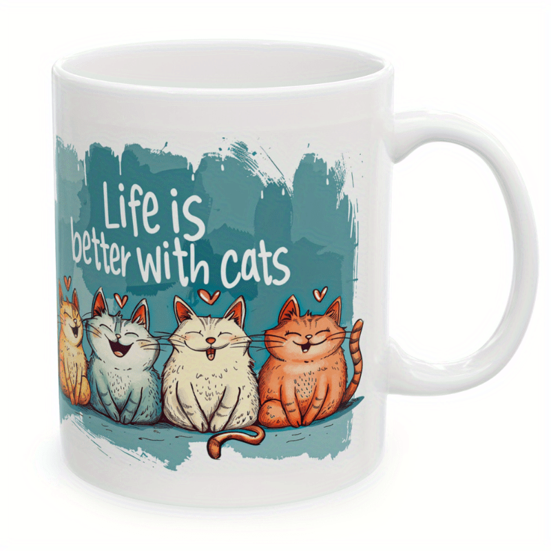 Mok katten “Life is better with cats”