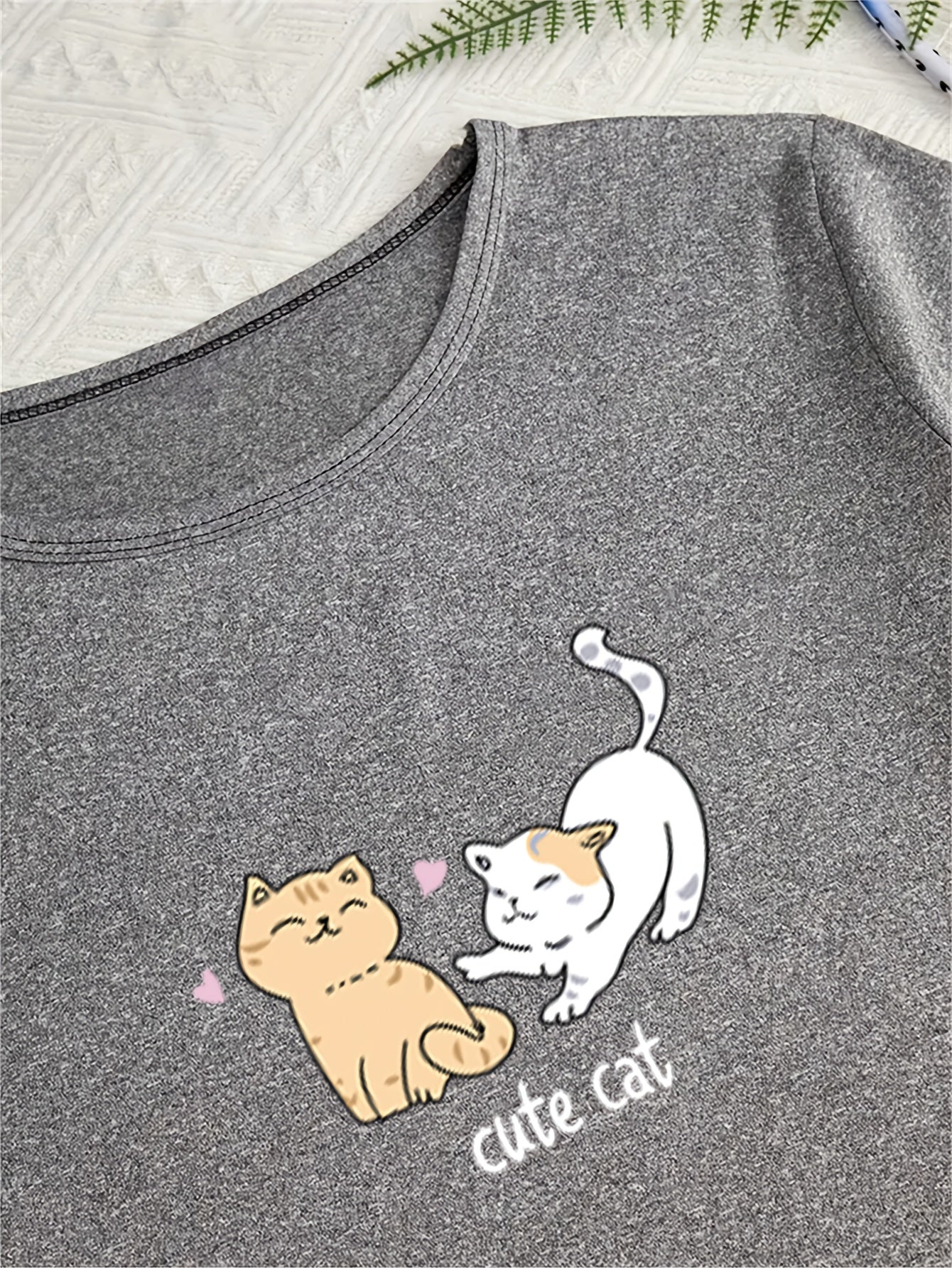 Katten pyjama set 3-delig grijs “Cute Cat” | PRE-ORDER