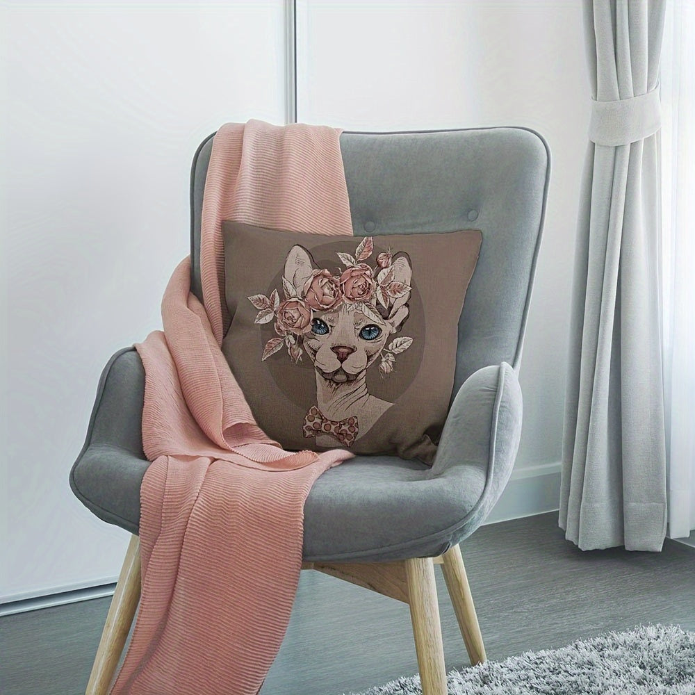 Sphynx kat kussenhoes – Rosy Queen