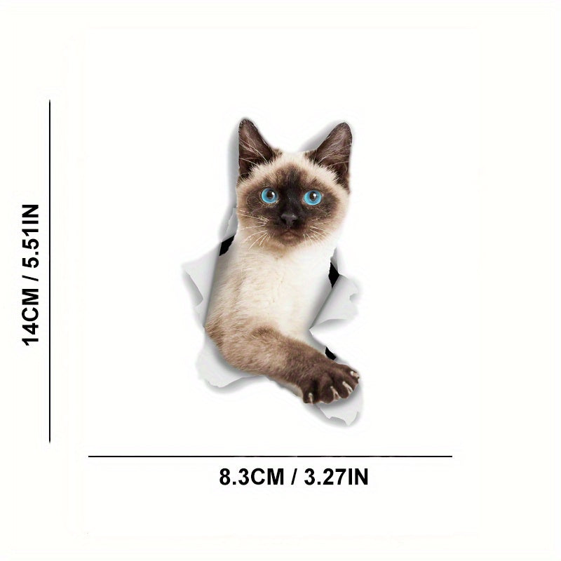 Auto sticker kat Siamees
