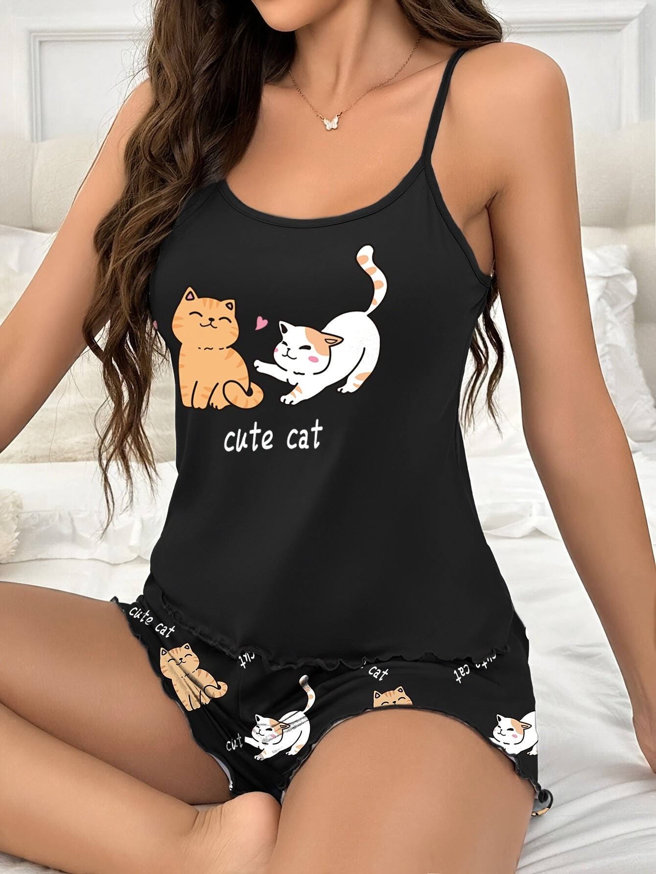 Zomer katten pyjama “Cute Cat” | PRE-ORDER