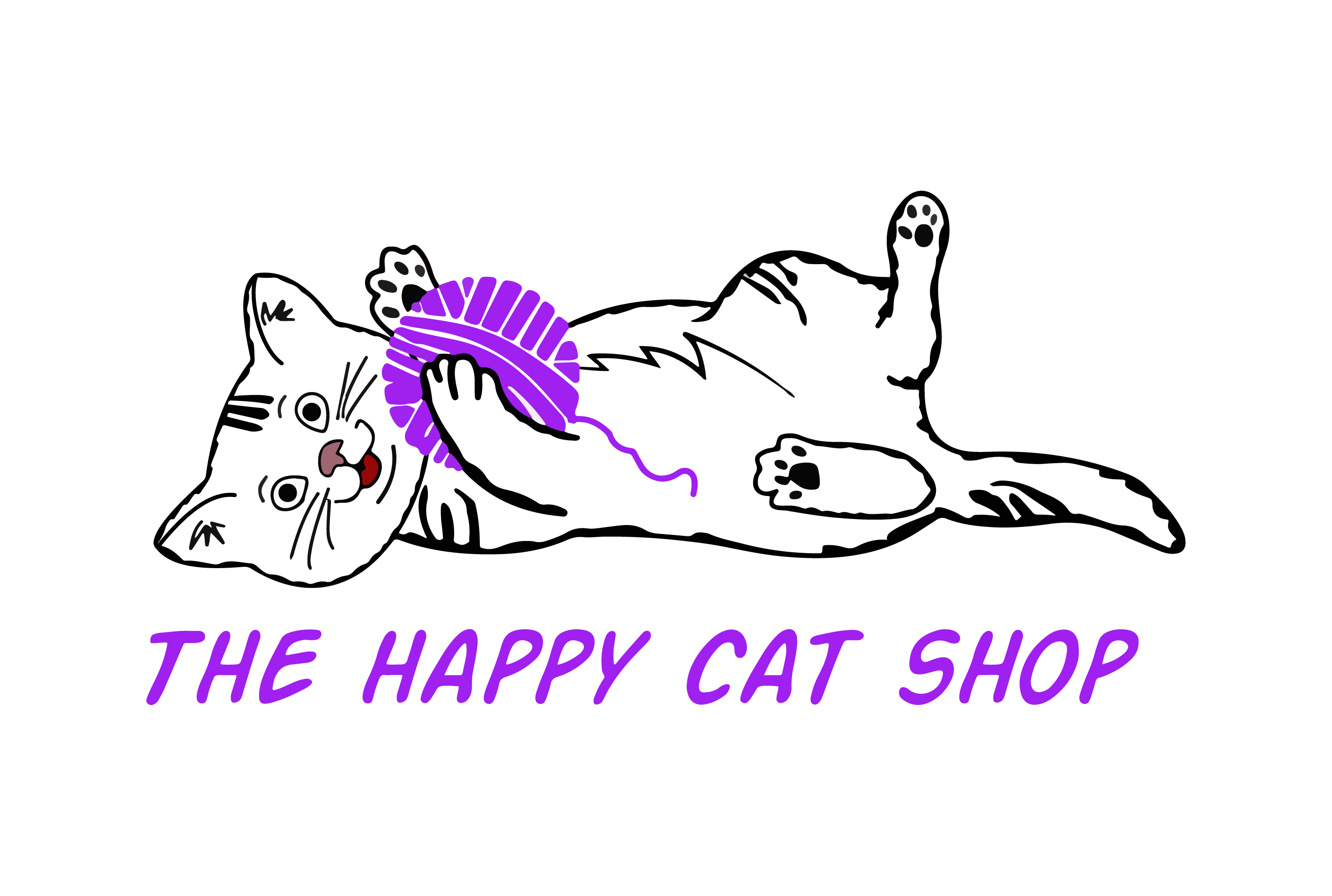 The happy cat shop logo, Dé webshop voor kattenliefhebbers of shop een cadeau voor de kattenliefhebber