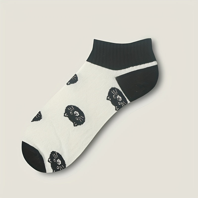 Katten sneaker sokken 5 paar “Luck Cat” | PRE-ORDER