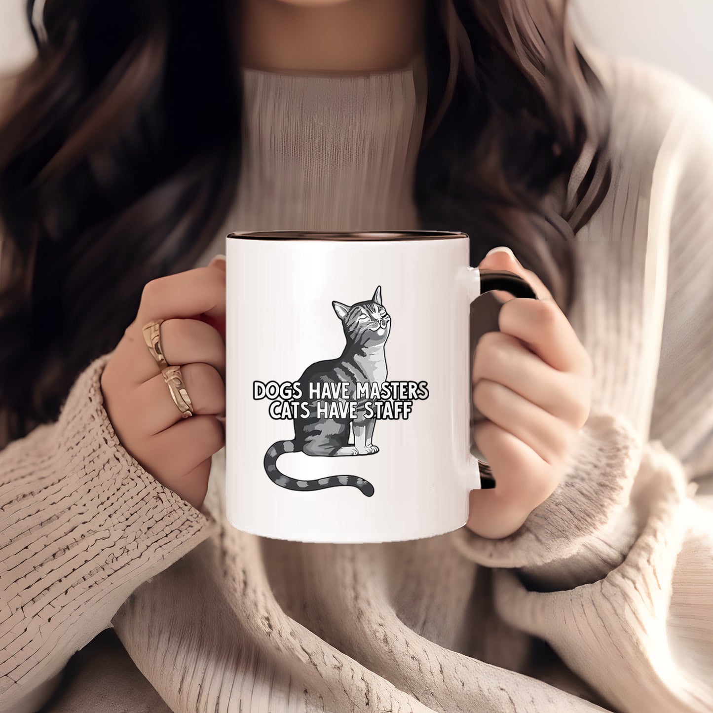Katten mok “Dogs have masters, Cats have staff”