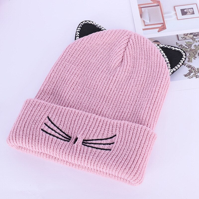 Katten muts/beanie Roze | Luxury Cat