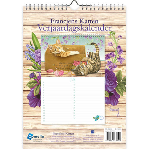 Katten verjaardagskalender | Bloemen & kittens