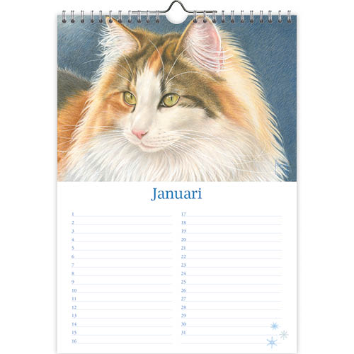katten verjaardagskalender "Tibbe"