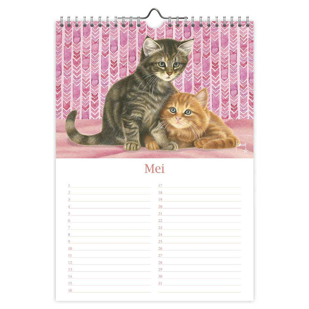Katten verjaardagskalender "Ginger"