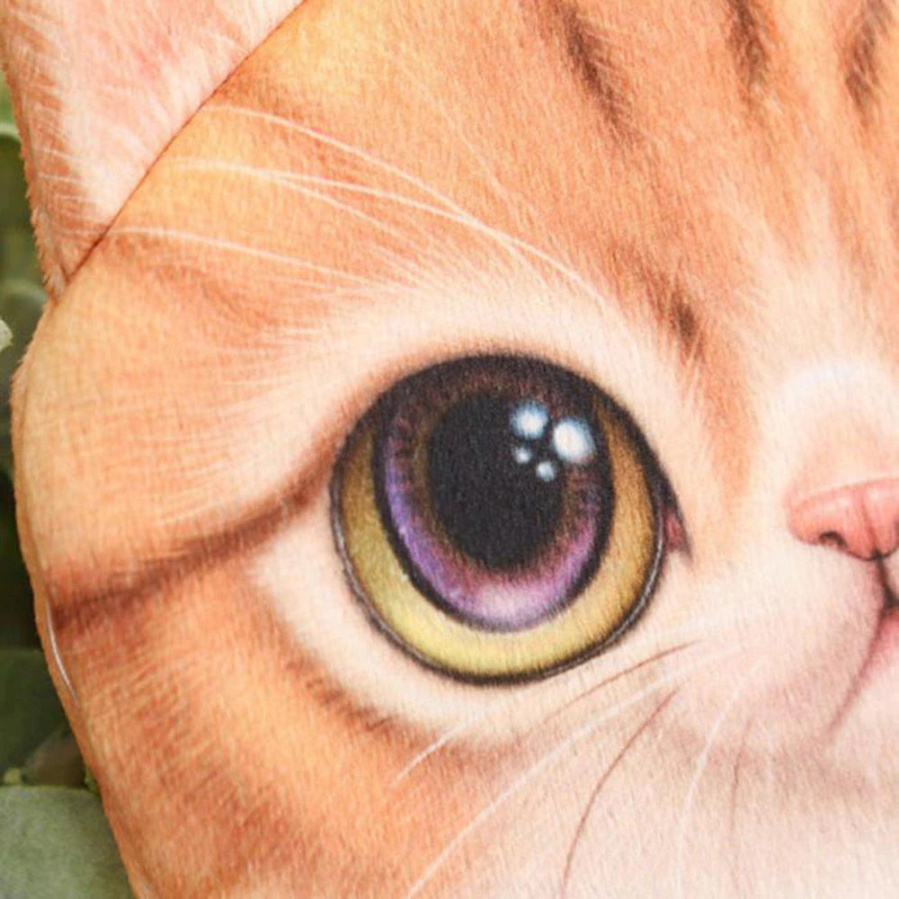 The Happy Catshop | Portemonnee 3D kattenkop met pluizig katten staartje
