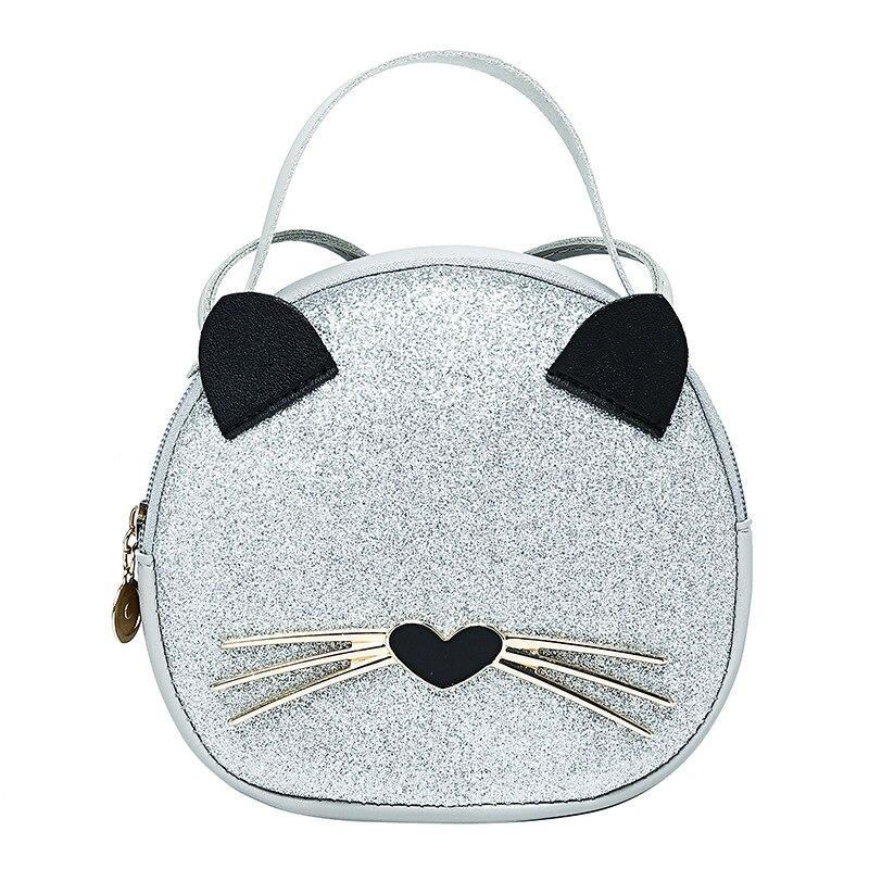 Katten schoudertasje "Bling Bling" | Licht Grijs