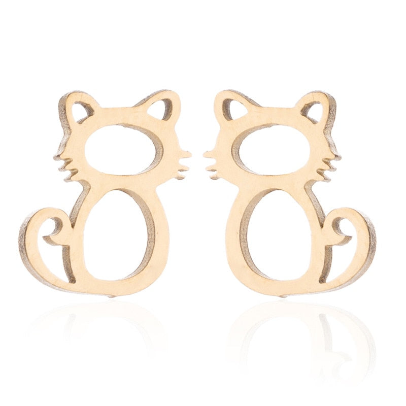 The Happy Catshop | Sieraden set "Tender" | Goud | ketting & oorbellen