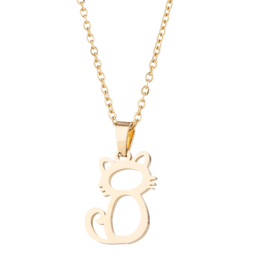 The Happy Catshop | Sieraden set "Tender" | Goud | ketting & oorbellen