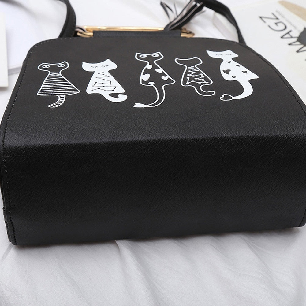 The Happy Cat Shop | Katten schouder tasje "Happy Cats" | Grijs