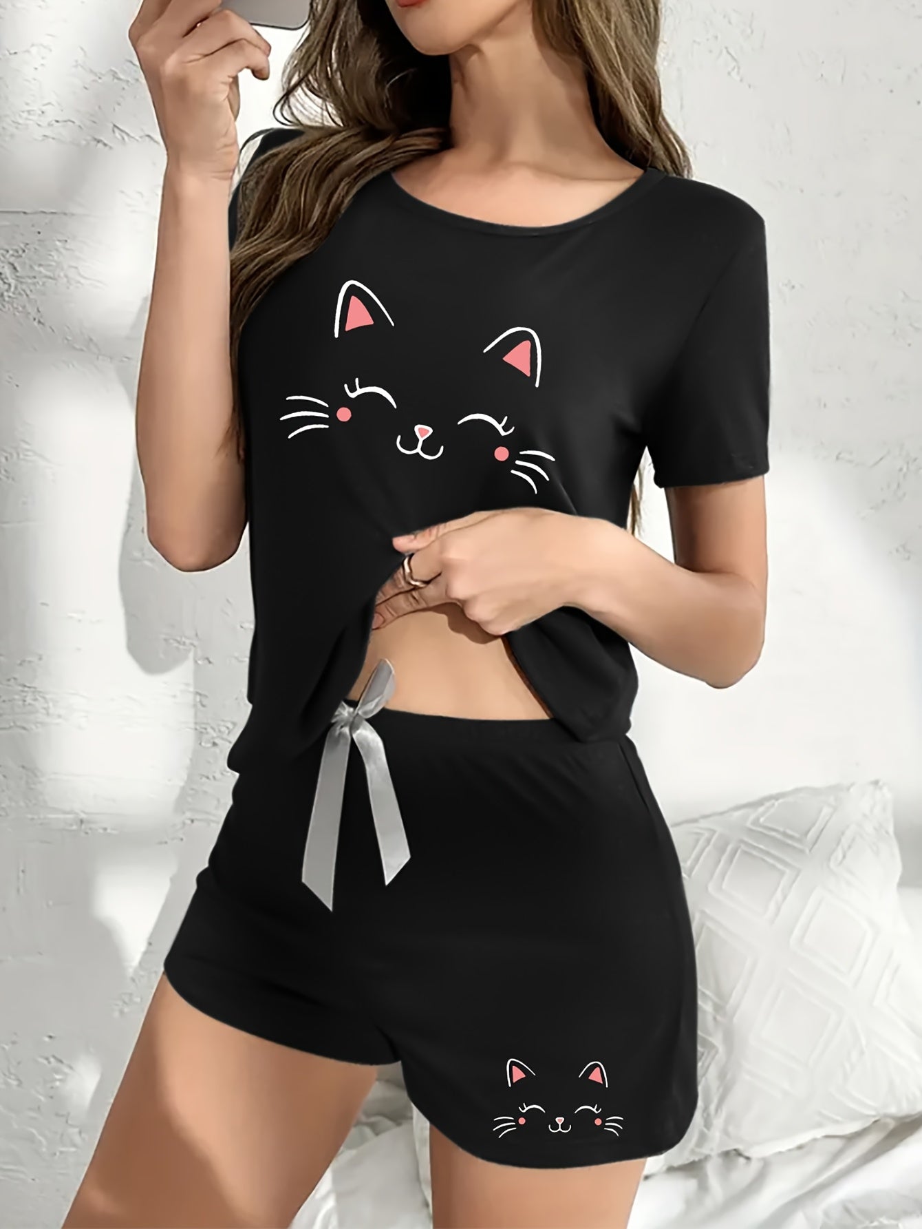 Katten pyjama 3-delig zwart “Zoet Snoetje” | PRE-ORDER