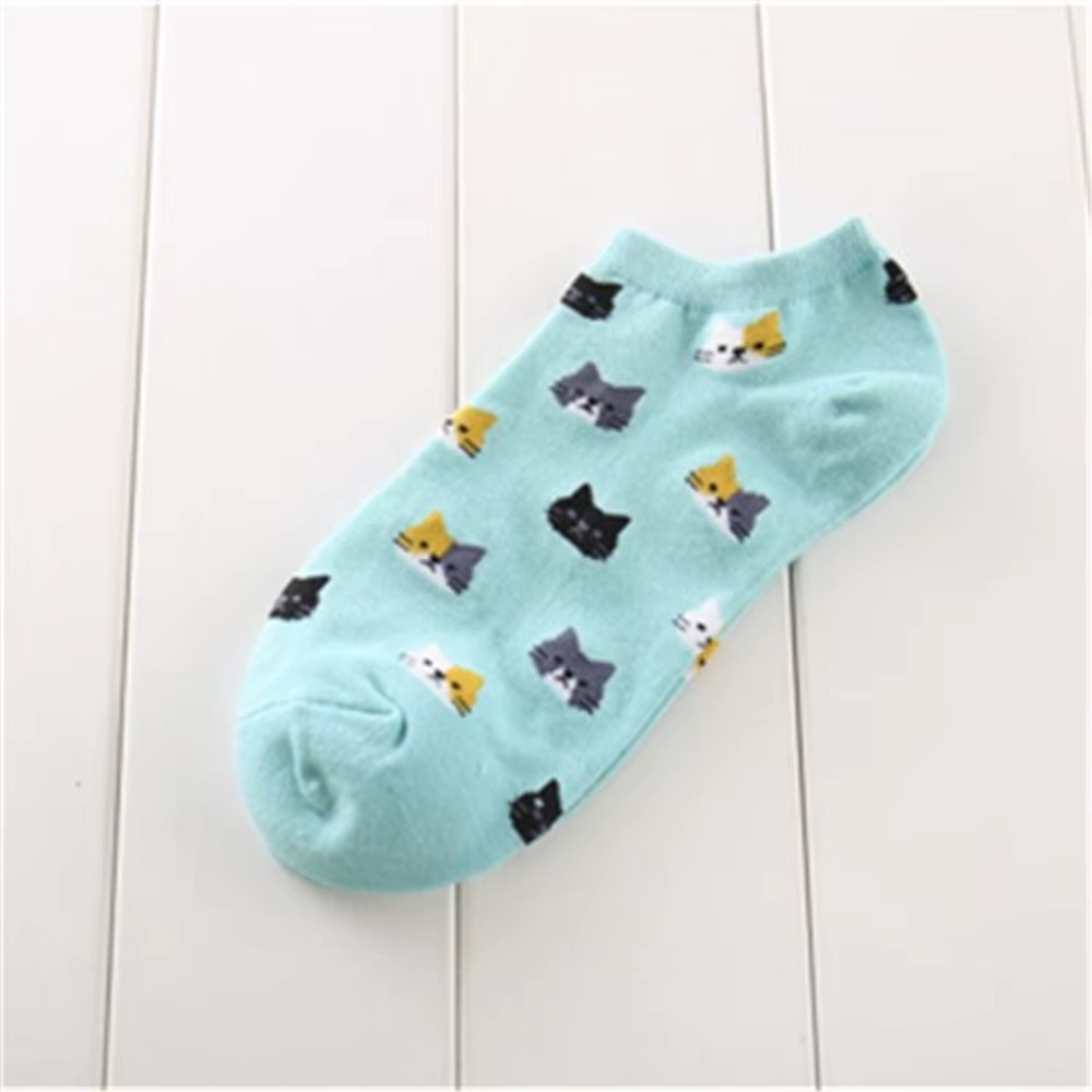 Katten sneaker sokken 5 paar “Kattenkoppen”