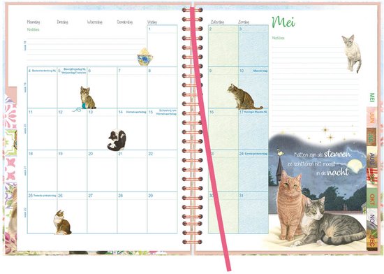 Franciens katten Bureau-agenda Nacho (harde kaft) 2026