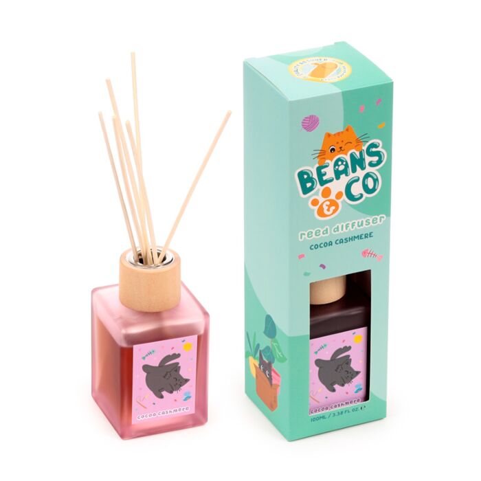 Kat geurstokjes – Cacao & Kasjmier huisparfum – Vegan & Huisdiervriendelijk