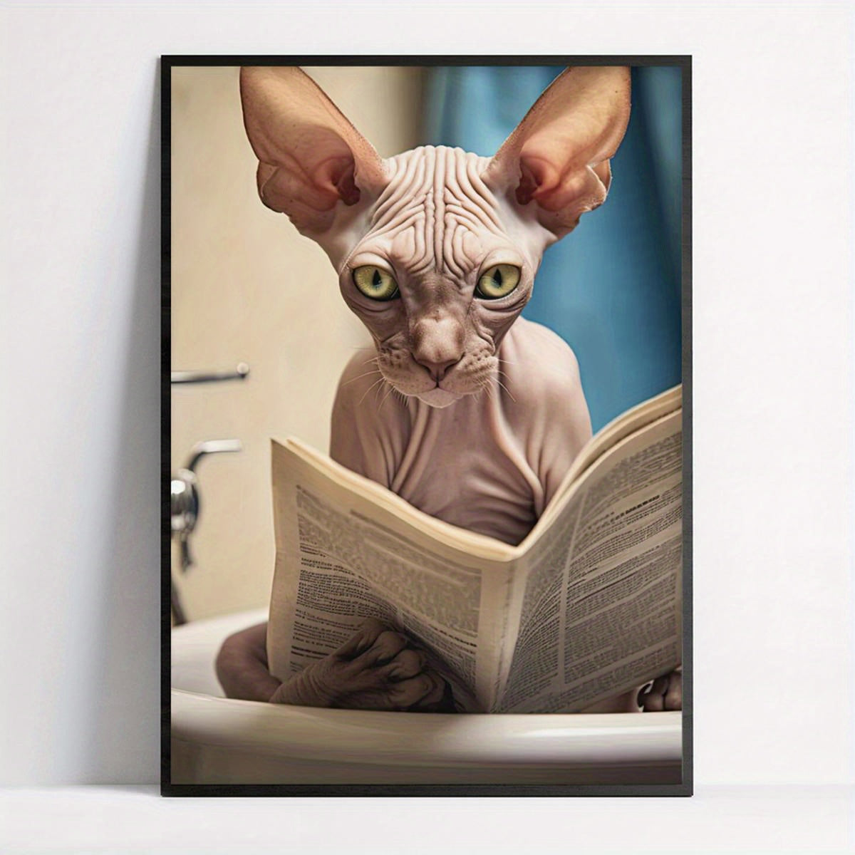 Canvas poster Sphynx “Wasbak nieuws”