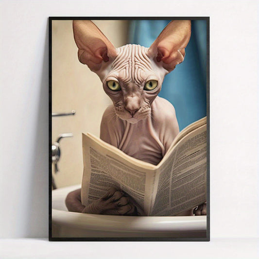 Canvas poster Sphynx “Wasbak nieuws”