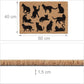 Deurmat katten silhouetten