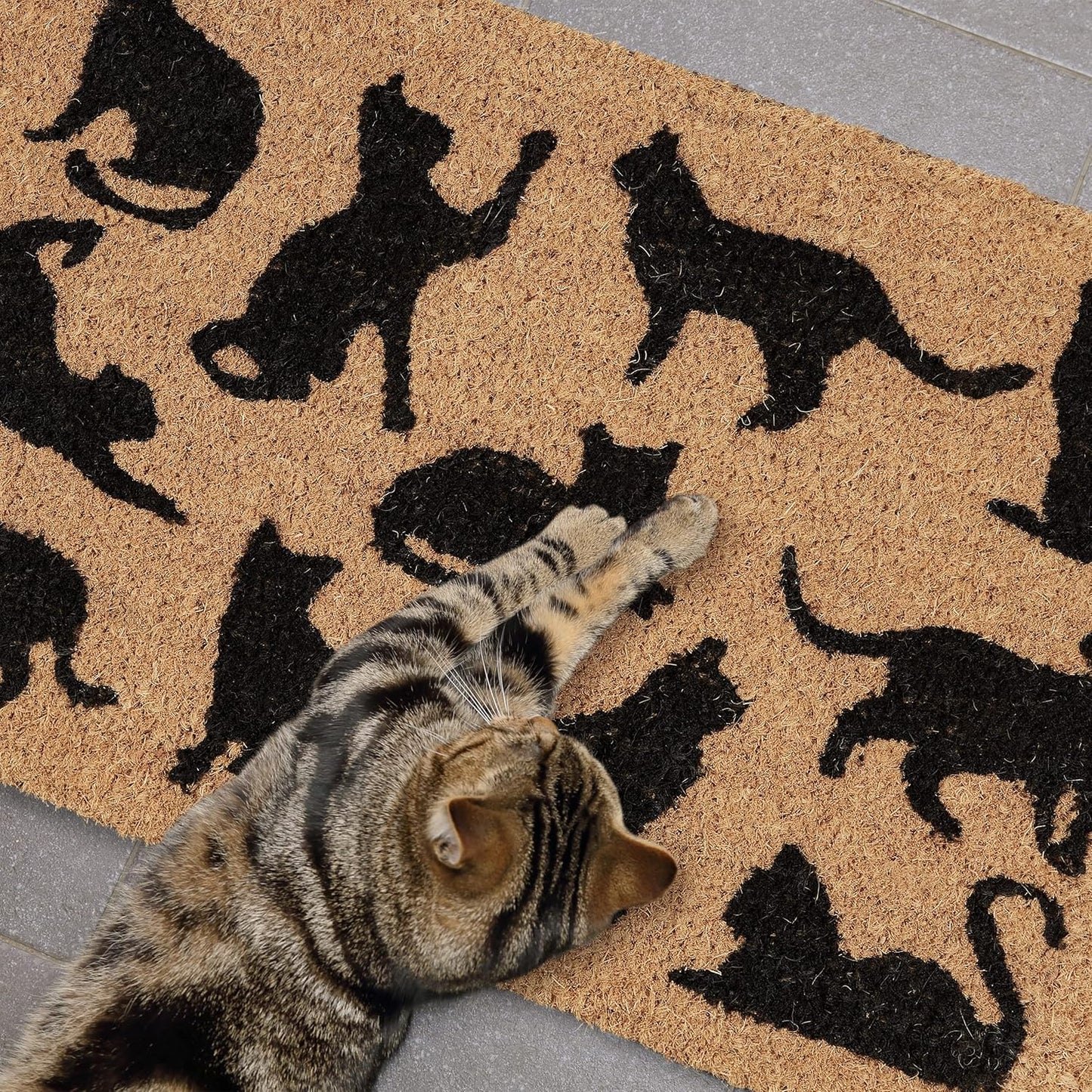 Deurmat katten silhouetten