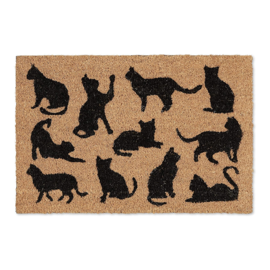 Deurmat katten silhouetten